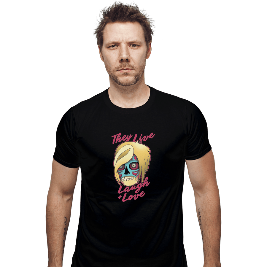 Shirts Fitted Shirts, Mens / Small / Black They Live Laugh And Love