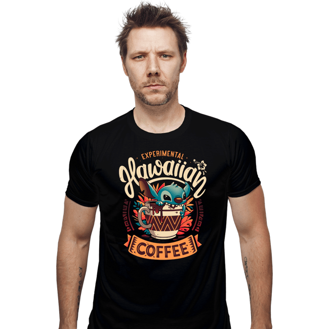 Daily_Deal_Shirts Fitted Shirts, Mens / Small / Black Experimental Coffee