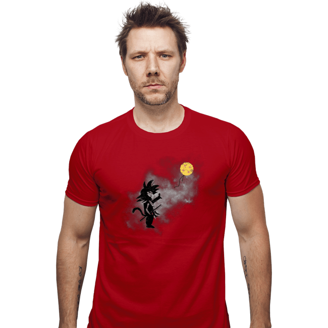 Shirts Fitted Shirts, Mens / Small / Red Saiyan With Balloon