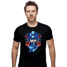 Load image into Gallery viewer, Secret_Shirts Fitted Shirts, Mens / Small / Black Megaman Crest
