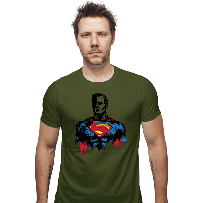 Shirts Fitted Shirts, Mens / Small / Military Green Return Of Kryptonian