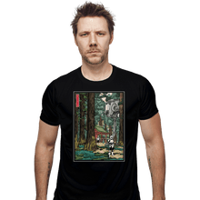 Load image into Gallery viewer, Daily_Deal_Shirts Fitted Shirts, Mens / Small / Black Galactic Empire In A Forest
