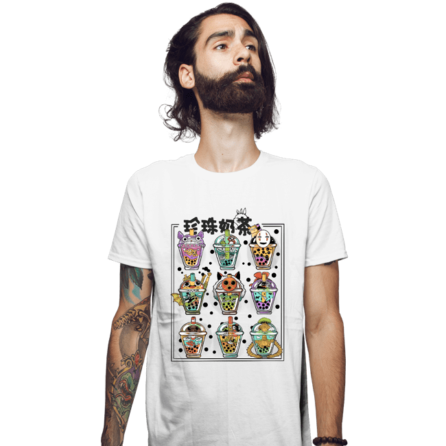 Secret_Shirts Fitted Shirts, Mens / Small / White Bubble-Tea Nerd