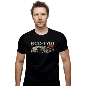 Shirts Fitted Shirts, Mens / Small / Black Retro NCC-1701