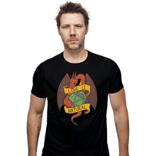 Load image into Gallery viewer, Shirts Fitted Shirts, Mens / Small / Black RPG Dragon
