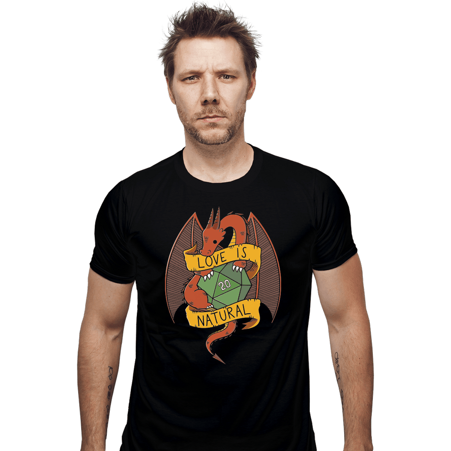 Shirts Fitted Shirts, Mens / Small / Black RPG Dragon