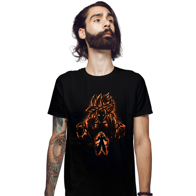 Shirts Fitted Shirts, Mens / Small / Black Super Saiyan 4
