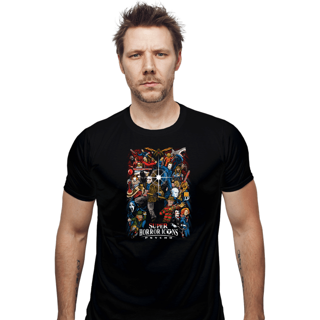 Secret_Shirts Fitted Shirts, Mens / Small / Black Super Horror Icons!