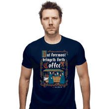 Load image into Gallery viewer, Daily_Deal_Shirts Fitted Shirts, Mens / Small / Navy Illuminated Coffee
