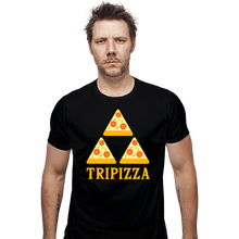 Load image into Gallery viewer, Shirts Fitted Shirts, Mens / Small / Black TriPizza
