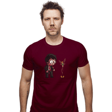 Load image into Gallery viewer, Shirts Fitted Shirts, Mens / Small / Maroon Snitch Wings
