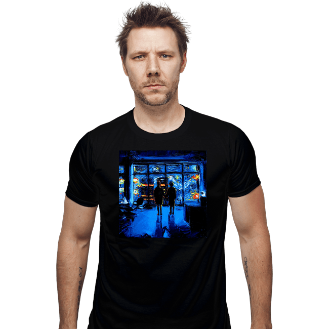 Daily_Deal_Shirts Fitted Shirts, Mens / Small / Black Van Gogh Never Watched The World Burn