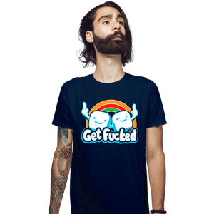 Secret_Shirts Fitted Shirts, Mens / Small / Navy Get Effed