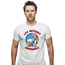 Load image into Gallery viewer, Daily_Deal_Shirts Fitted Shirts, Mens / Small / White Los Ratones Hermanos
