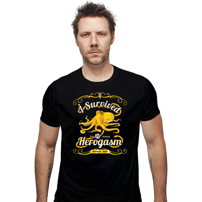 Daily_Deal_Shirts Fitted Shirts, Mens / Small / Black I Survived The Hero Gathering