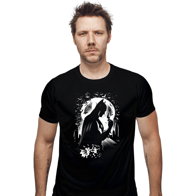 Sold_Out_Shirts Fitted Shirts, Mens / Small / Black Glowing I Am The Night