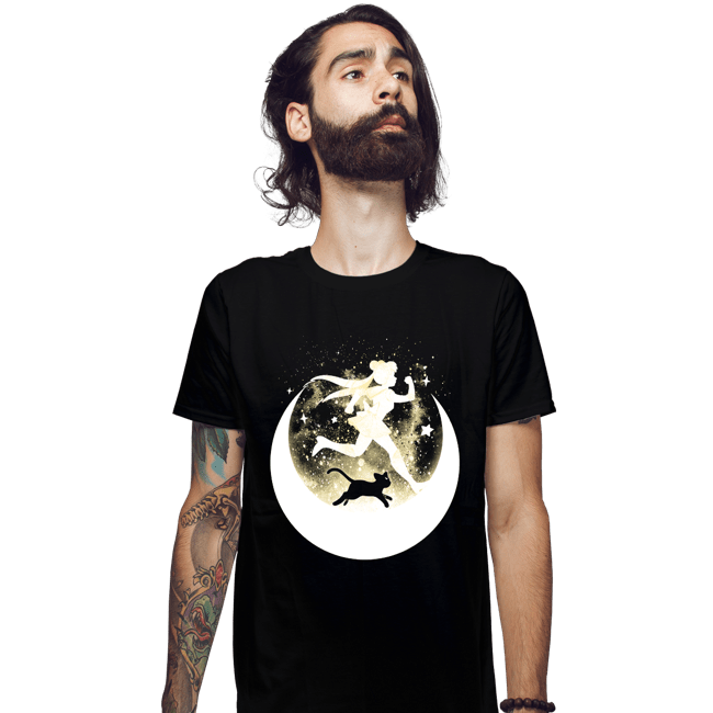 Daily_Deal_Shirts Fitted Shirts, Mens / Small / Black I Love My Cat To The Moon And Back!