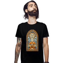 Load image into Gallery viewer, Shirts Fitted Shirts, Mens / Small / Black Stained Glass Aang
