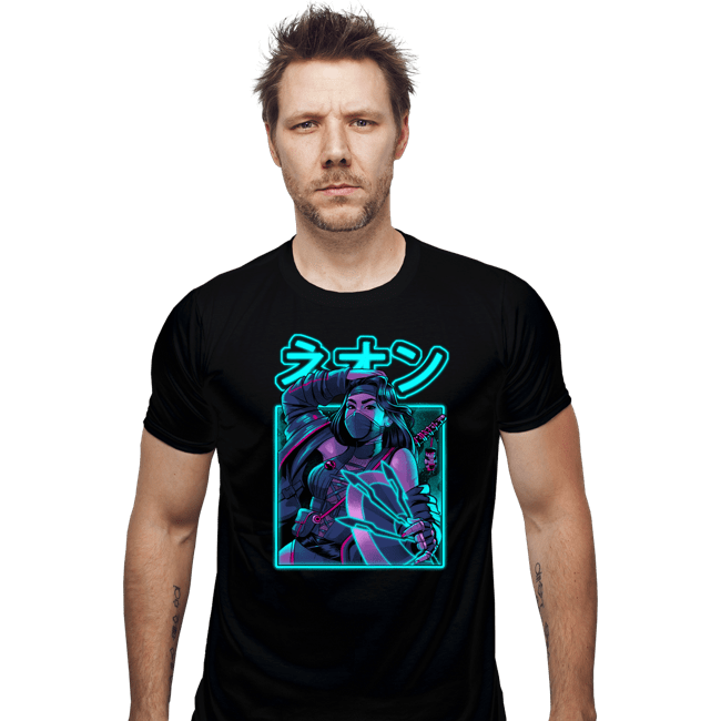 Daily_Deal_Shirts Fitted Shirts, Mens / Small / Black Mortal Neon