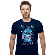 Load image into Gallery viewer, Shirts Fitted Shirts, Mens / Small / Navy Too Cute For This World
