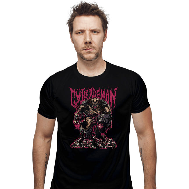 Daily_Deal_Shirts Fitted Shirts, Mens / Small / Black Cyberdemon