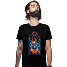 Load image into Gallery viewer, Daily_Deal_Shirts Fitted Shirts, Mens / Small / Black Lamb Stained Glass
