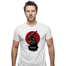 Load image into Gallery viewer, Shirts Fitted Shirts, Mens / Small / White Red Sun Swordsman
