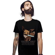 Load image into Gallery viewer, Secret_Shirts Fitted Shirts, Mens / Small / Black Eevee Wan Kenobi Secret Sale
