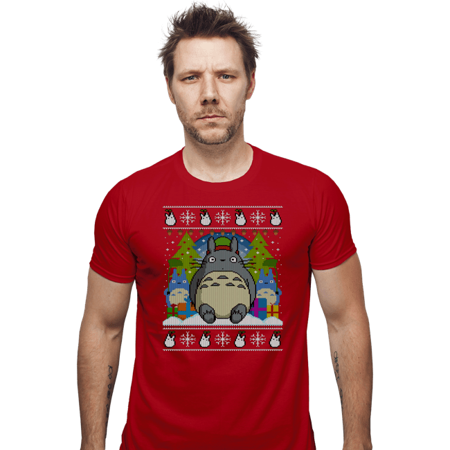 Secret_Shirts Fitted Shirts, Mens / Small / Red Festive Forest Fun