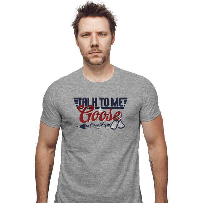 Daily_Deal_Shirts Fitted Shirts, Mens / Small / Sports Grey Top Goose