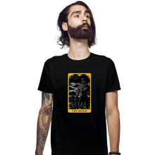 Load image into Gallery viewer, Shirts Fitted Shirts, Mens / Small / Black Tarot The Moon
