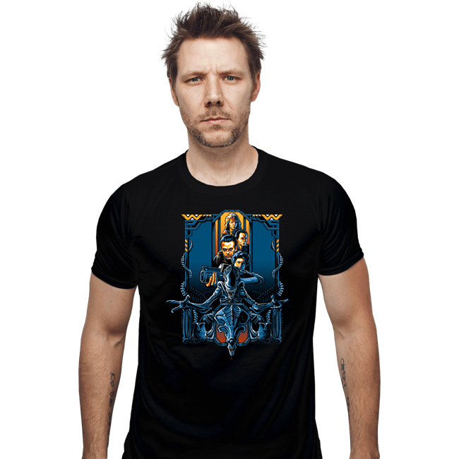 Daily_Deal_Shirts Fitted Shirts, Mens / Small / Black Enter The Aliens