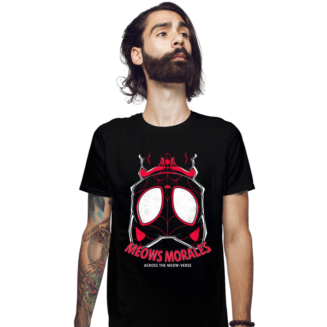Daily_Deal_Shirts Fitted Shirts, Mens / Small / Black Meows Morales