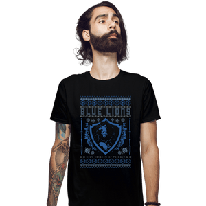 Shirts Fitted Shirts, Mens / Small / Black Blue Lions
