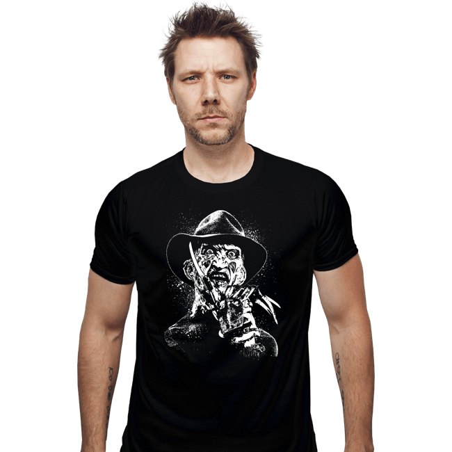Daily_Deal_Shirts Fitted Shirts, Mens / Small / Black Nightmare Splatter