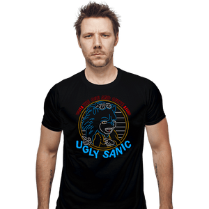 Daily_Deal_Shirts Fitted Shirts, Mens / Small / Black Ugly Sanic