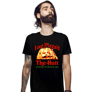 Secret_Shirts Fitted Shirts, Mens / Small / Black Out Pizza The Hut