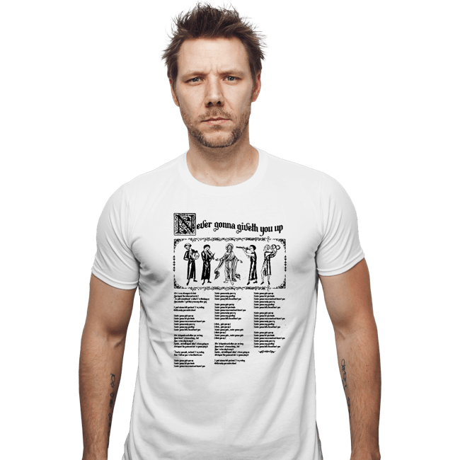 Daily_Deal_Shirts Fitted Shirts, Mens / Small / White Never Gonna Giveth