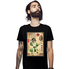 Load image into Gallery viewer, Daily_Deal_Shirts Fitted Shirts, Mens / Small / Black Earth Kingdom Master Woodblock
