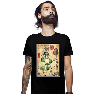 Daily_Deal_Shirts Fitted Shirts, Mens / Small / Black Earth Kingdom Master Woodblock