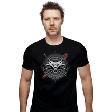 Load image into Gallery viewer, Shirts Fitted Shirts, Mens / Small / Black White Wolf
