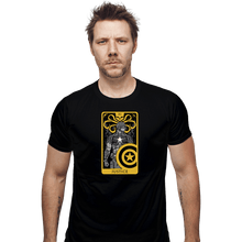 Load image into Gallery viewer, Shirts Fitted Shirts, Mens / Small / Black Tarot Justice

