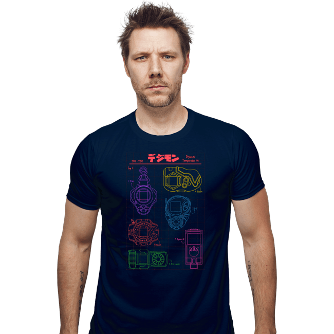 Daily_Deal_Shirts Fitted Shirts, Mens / Small / Navy Digivices