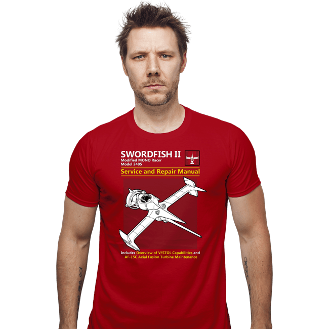 Secret_Shirts Fitted Shirts, Mens / Small / Red Swordfish Repair