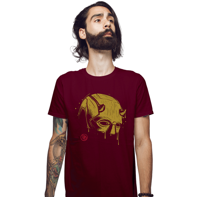 Daily_Deal_Shirts Fitted Shirts, Mens / Small / Maroon DevilMask