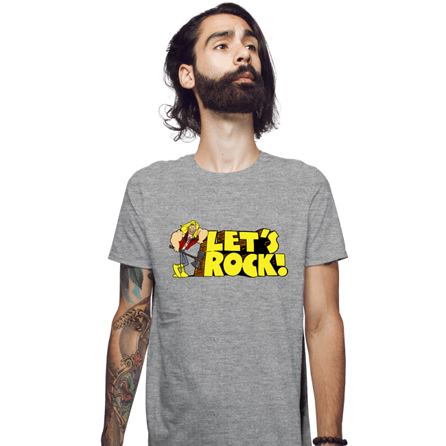 Secret_Shirts Fitted Shirts, Mens / Small / Sports Grey Let's Rock