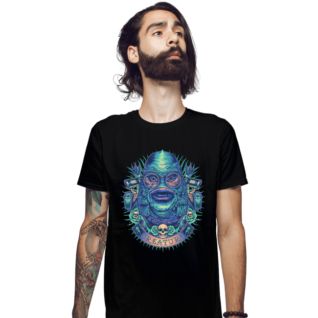 Shirts Fitted Shirts, Mens / Small / Black Neon Creature