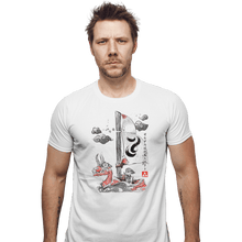 Load image into Gallery viewer, Shirts Fitted Shirts, Mens / Small / White Sailing With The Wind Sumi-e
