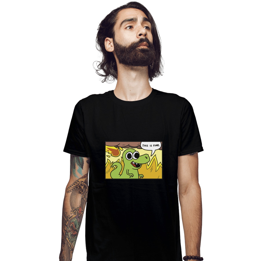 Shirts Fitted Shirts, Mens / Small / Black Dinoptimist