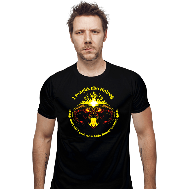 Secret_Shirts Fitted Shirts, Mens / Small / Black I Fought The Balrog